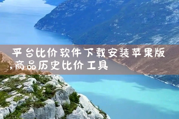 平台比价软件下载安装苹果版