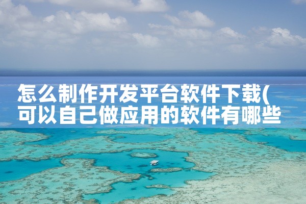 怎么制作开发平台软件下载
