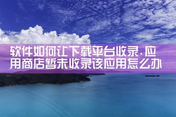 软件如何让下载平台收录