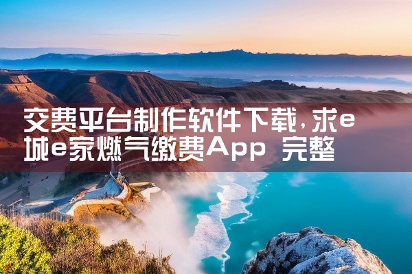 交费平台制作软件下载