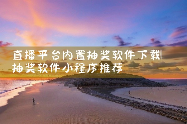 直播平台内置抽奖软件下载